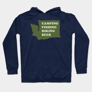 Camping Fishing Hiking Beer Hoodie